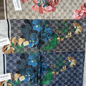 3 for $170 Gucci Floral Patterned Scarves
